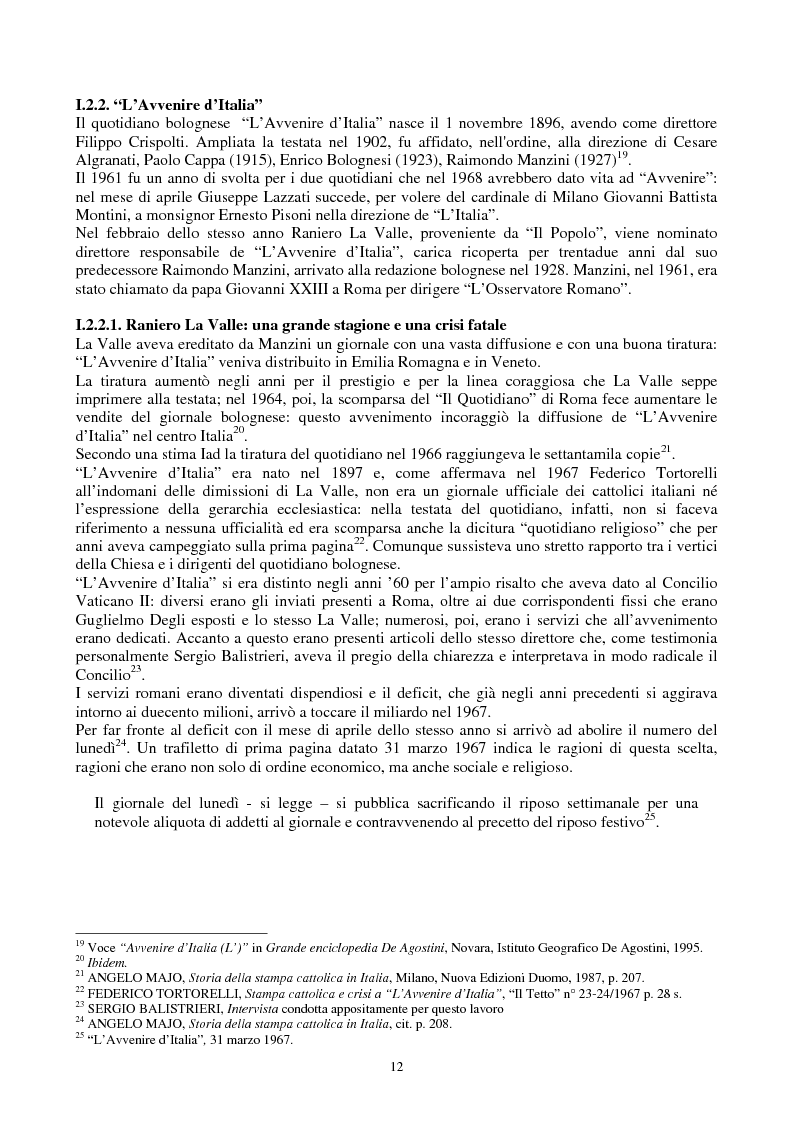 Anteprima della tesi: Una voce fuori dal coro: Avvenire, il quotidiano dei cattolici italiani, Pagina 5