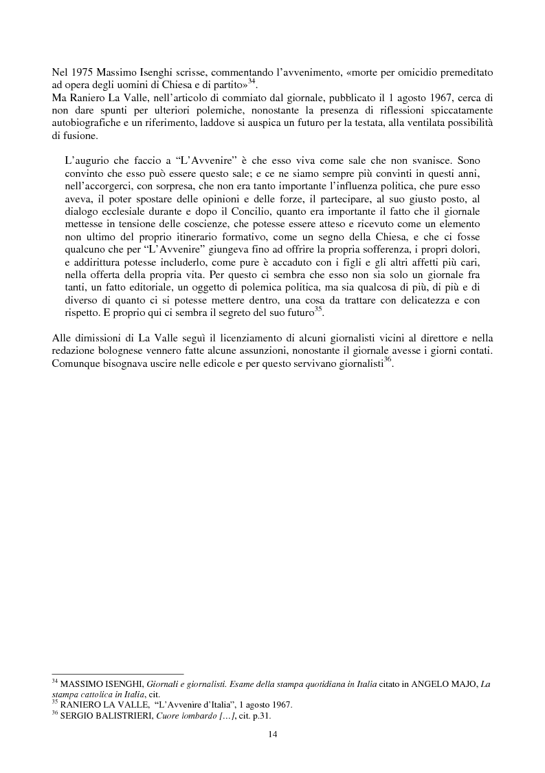 Anteprima della tesi: Una voce fuori dal coro: Avvenire, il quotidiano dei cattolici italiani, Pagina 7