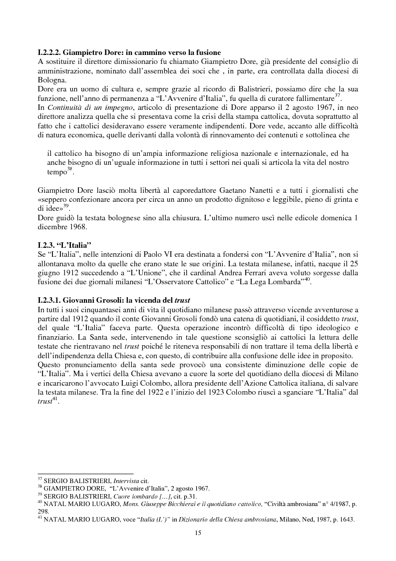 Anteprima della tesi: Una voce fuori dal coro: Avvenire, il quotidiano dei cattolici italiani, Pagina 8