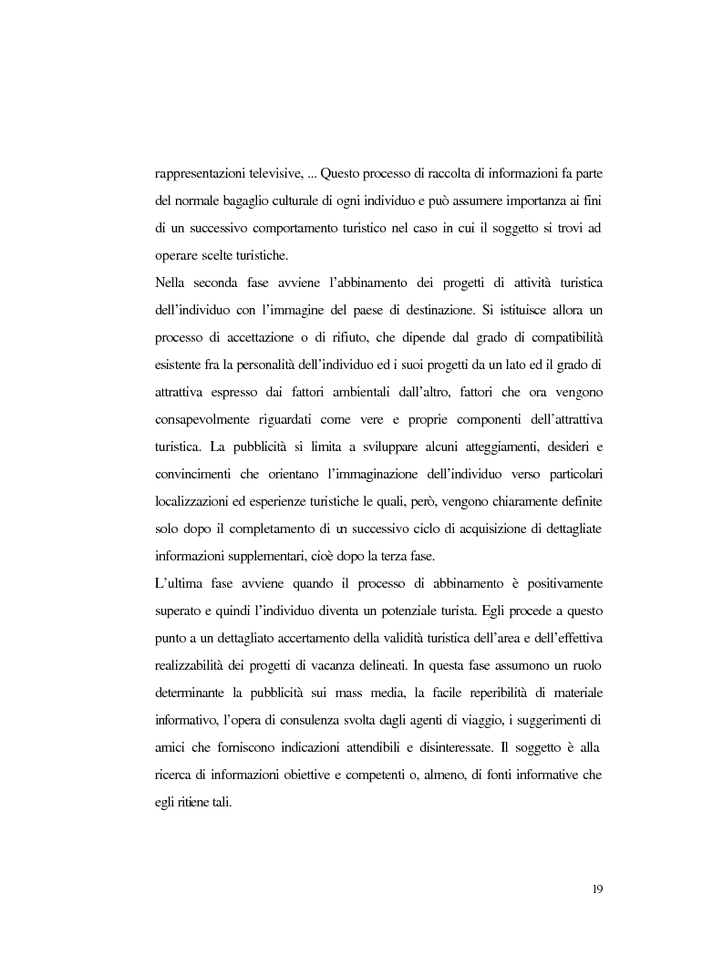 Anteprima della tesi: Procedure e caratteristiche della scelta della vacanza organizzata. Fonti di informazione e attribuzione di senso., Pagina 11