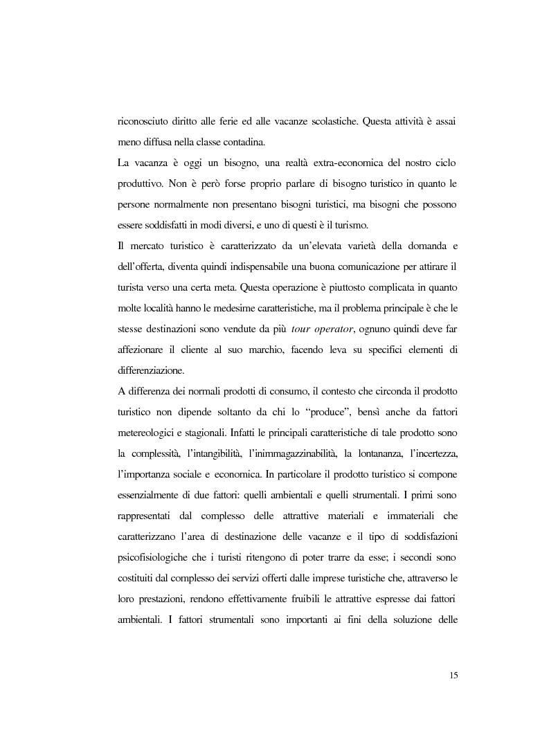 Anteprima della tesi: Procedure e caratteristiche della scelta della vacanza organizzata. Fonti di informazione e attribuzione di senso., Pagina 7