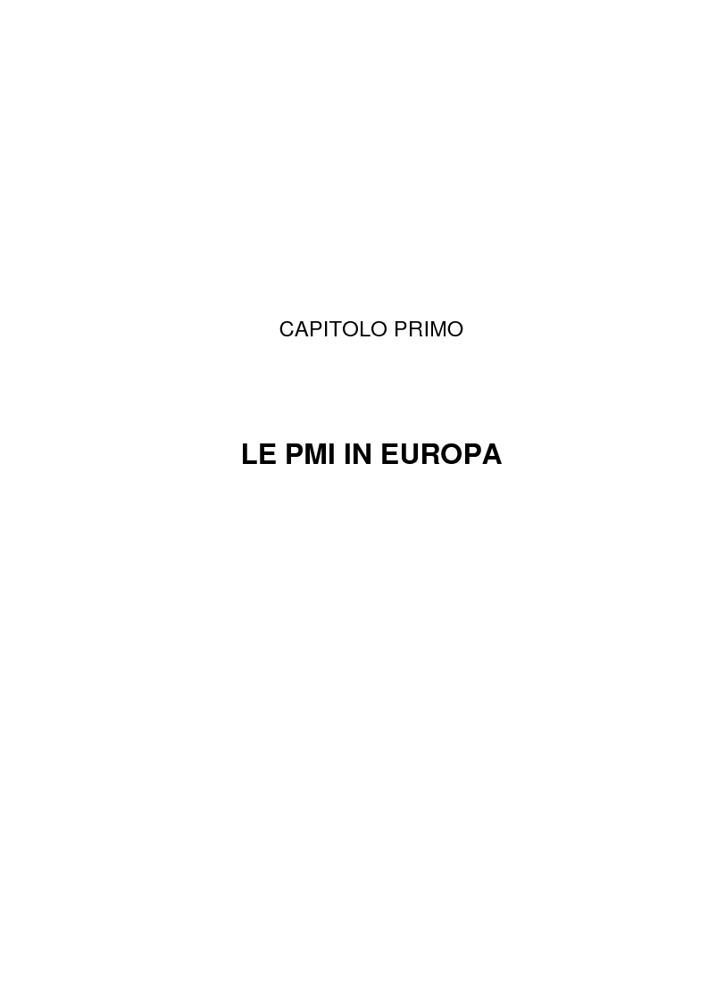 Anteprima della tesi: L'azione dell'Unione Europea a favore delle Piccole e Medie Imprese, Pagina 2