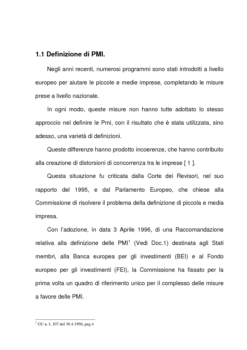 Anteprima della tesi: L'azione dell'Unione Europea a favore delle Piccole e Medie Imprese, Pagina 3