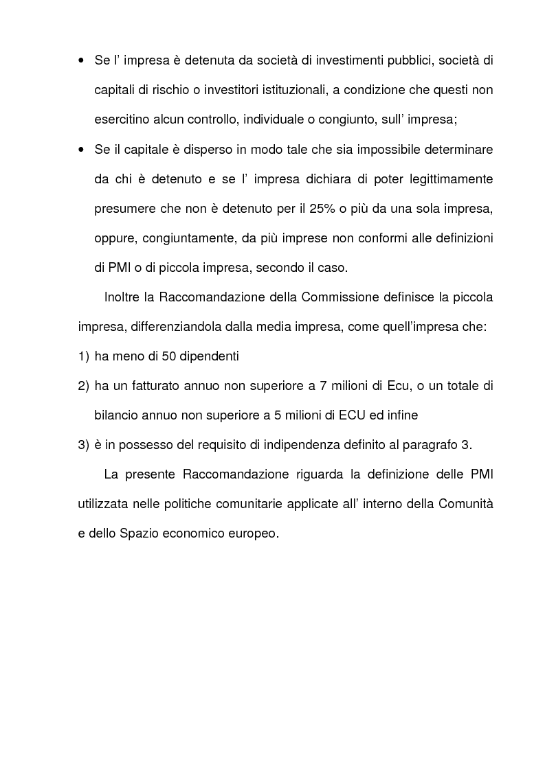 Anteprima della tesi: L'azione dell'Unione Europea a favore delle Piccole e Medie Imprese, Pagina 5