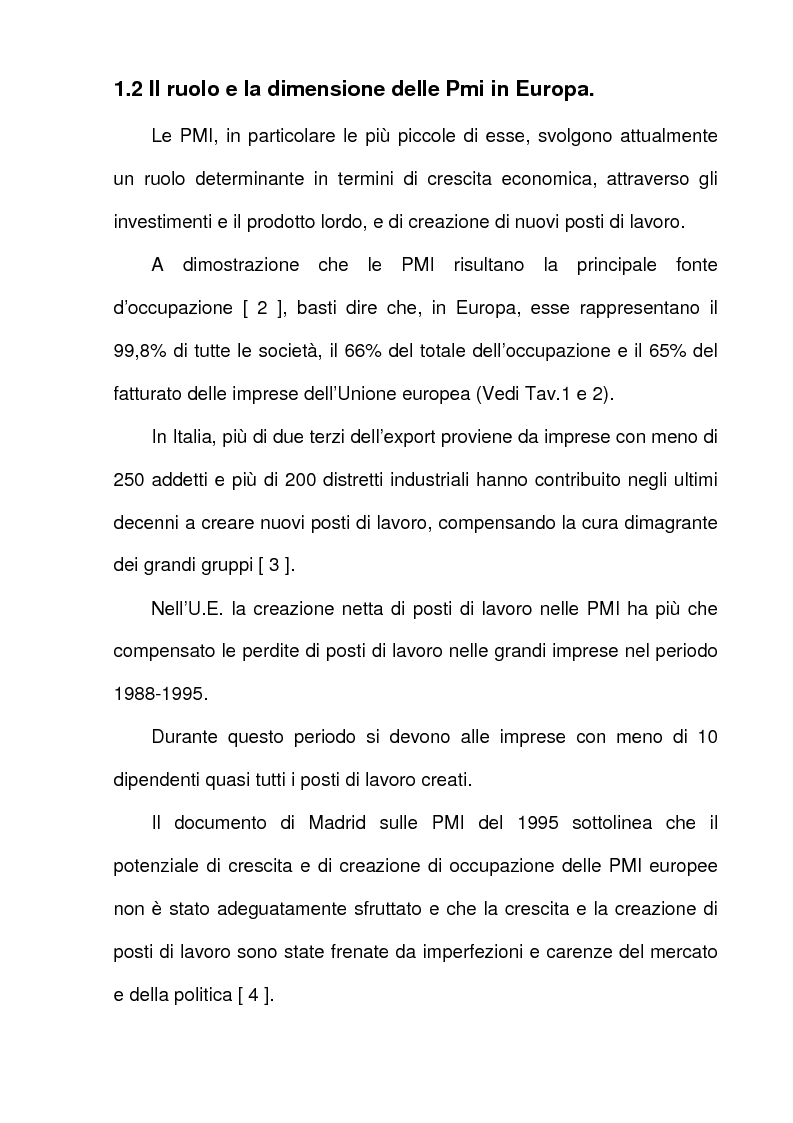 Anteprima della tesi: L'azione dell'Unione Europea a favore delle Piccole e Medie Imprese, Pagina 6