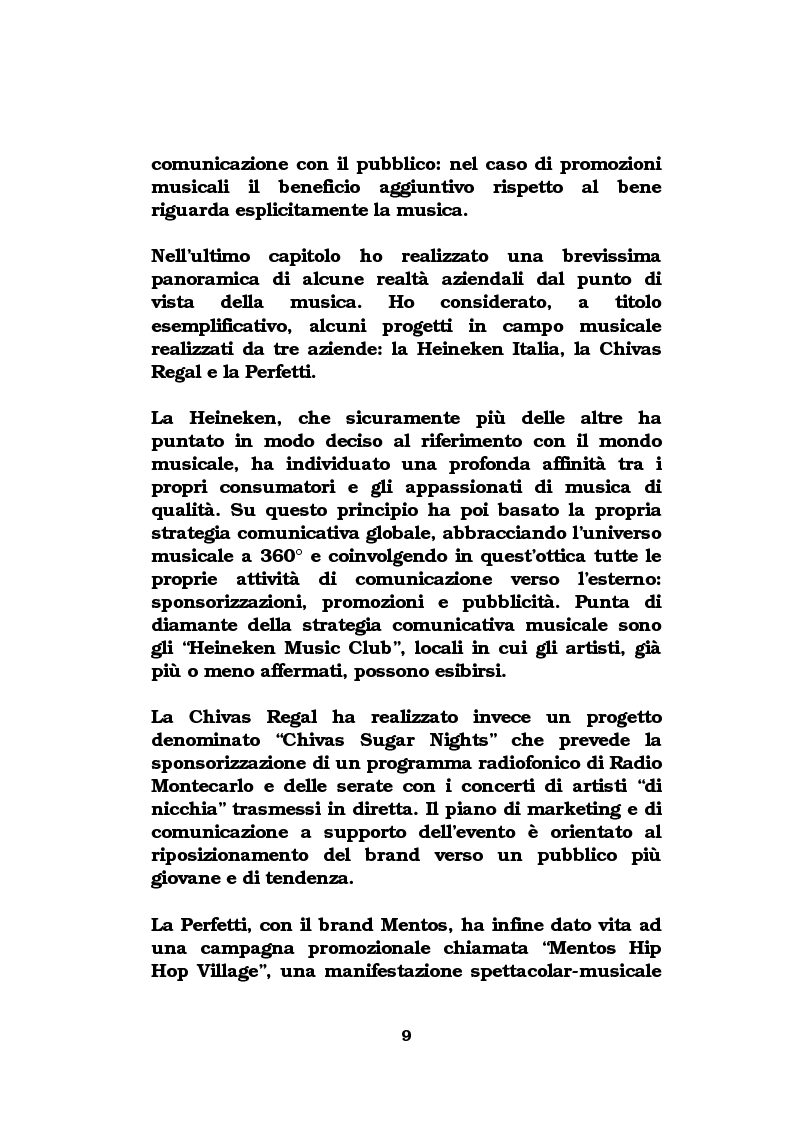 Anteprima della tesi: La musica come strumento di comunicazione aziendale, Pagina 4