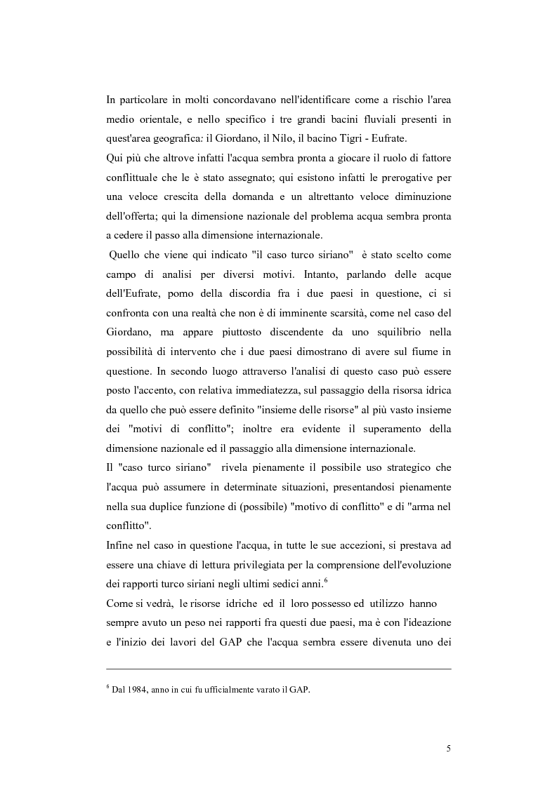 Anteprima della tesi: L'acqua come motivo di conflitto: il caso turco siriano, Pagina 3