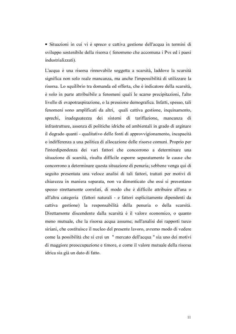 Anteprima della tesi: L'acqua come motivo di conflitto: il caso turco siriano, Pagina 9