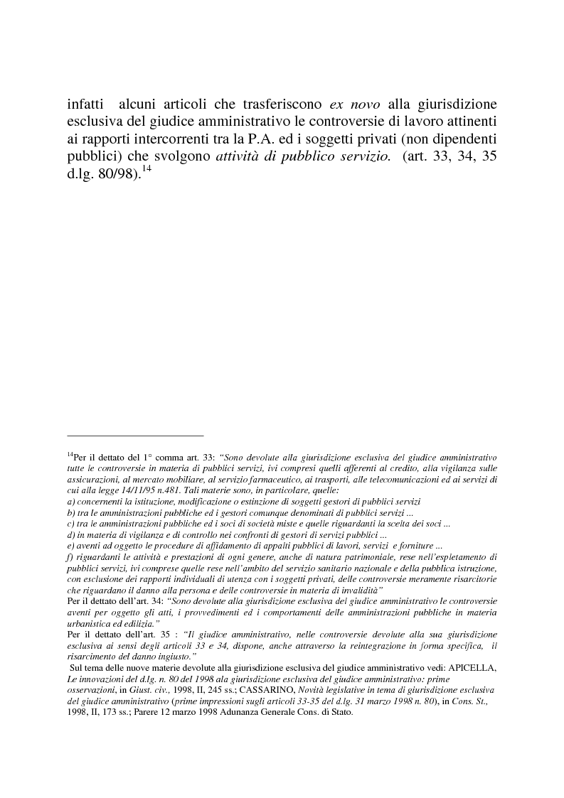Anteprima della tesi: Gli strumenti di tutela in materia di lavoro nel settore scolastico alla luce della privatizzazione del rapporto di impiego e del trasferimento di giurisdizione al giudice ordinario, Pagina 12