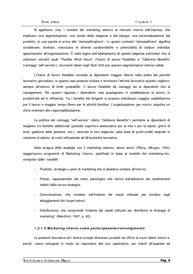 Anteprima della tesi: Le ricerche di marketing interno per la customer satisfaction. Un'indagine empirica sulla Cassa di Risparmio di Calabria e di Lucania., Pagina 10