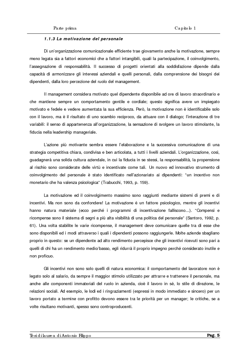Anteprima della tesi: Le ricerche di marketing interno per la customer satisfaction. Un'indagine empirica sulla Cassa di Risparmio di Calabria e di Lucania., Pagina 7