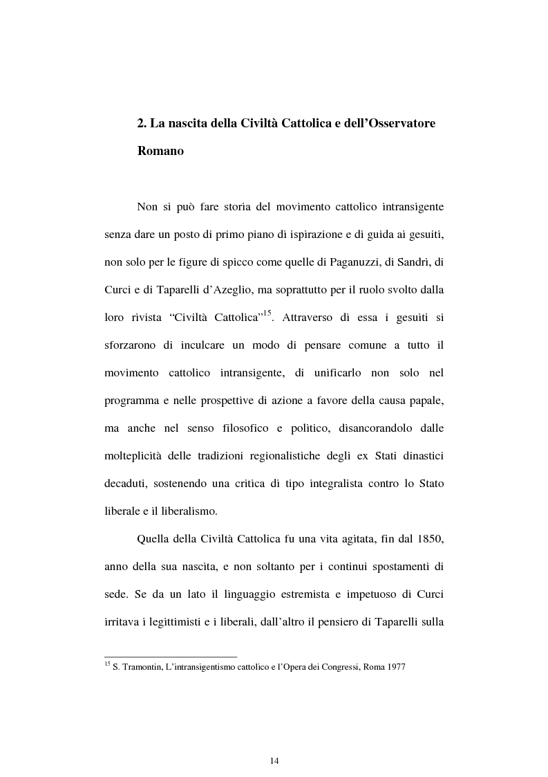 Anteprima della tesi: Un quadriennio di Pontificato di Pio X, 1903 - 1907. Un’analisi attraverso l’Osservatore Romano e la Civiltà Cattolica., Pagina 10