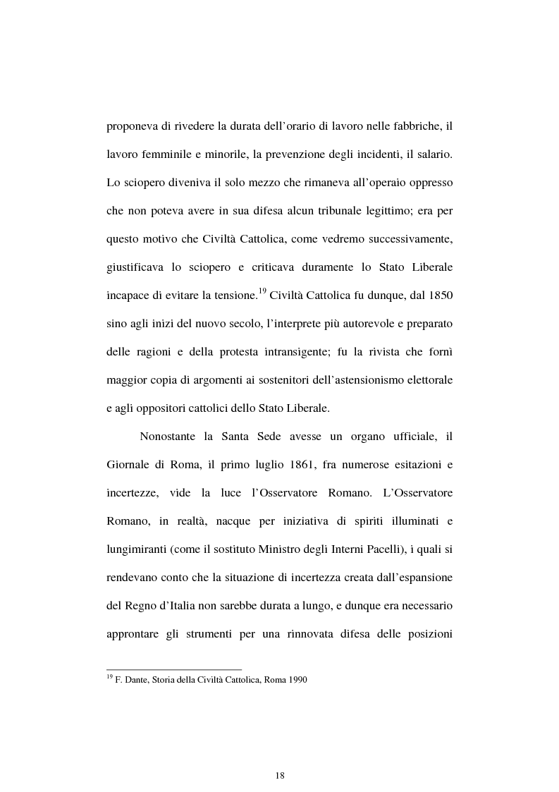Anteprima della tesi: Un quadriennio di Pontificato di Pio X, 1903 - 1907. Un’analisi attraverso l’Osservatore Romano e la Civiltà Cattolica., Pagina 14