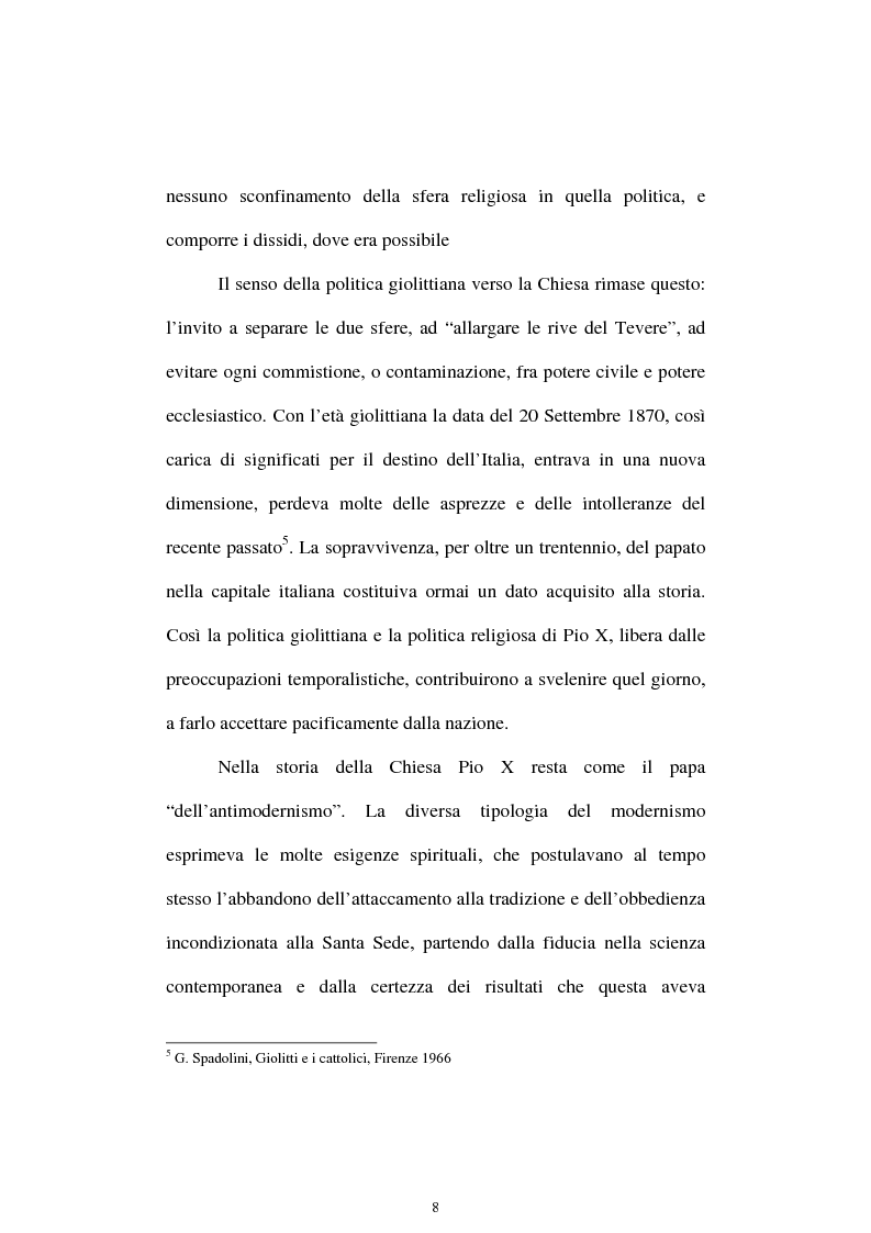 Anteprima della tesi: Un quadriennio di Pontificato di Pio X, 1903 - 1907. Un’analisi attraverso l’Osservatore Romano e la Civiltà Cattolica., Pagina 4