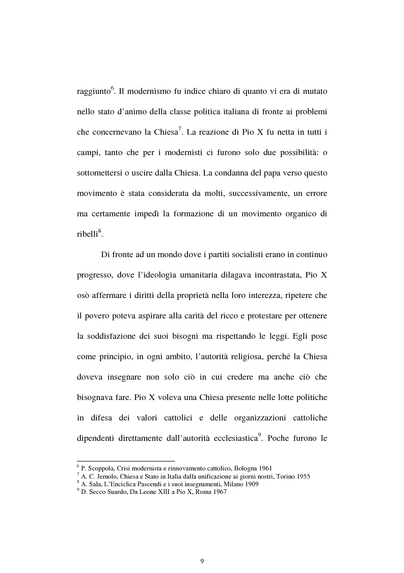 Anteprima della tesi: Un quadriennio di Pontificato di Pio X, 1903 - 1907. Un’analisi attraverso l’Osservatore Romano e la Civiltà Cattolica., Pagina 5