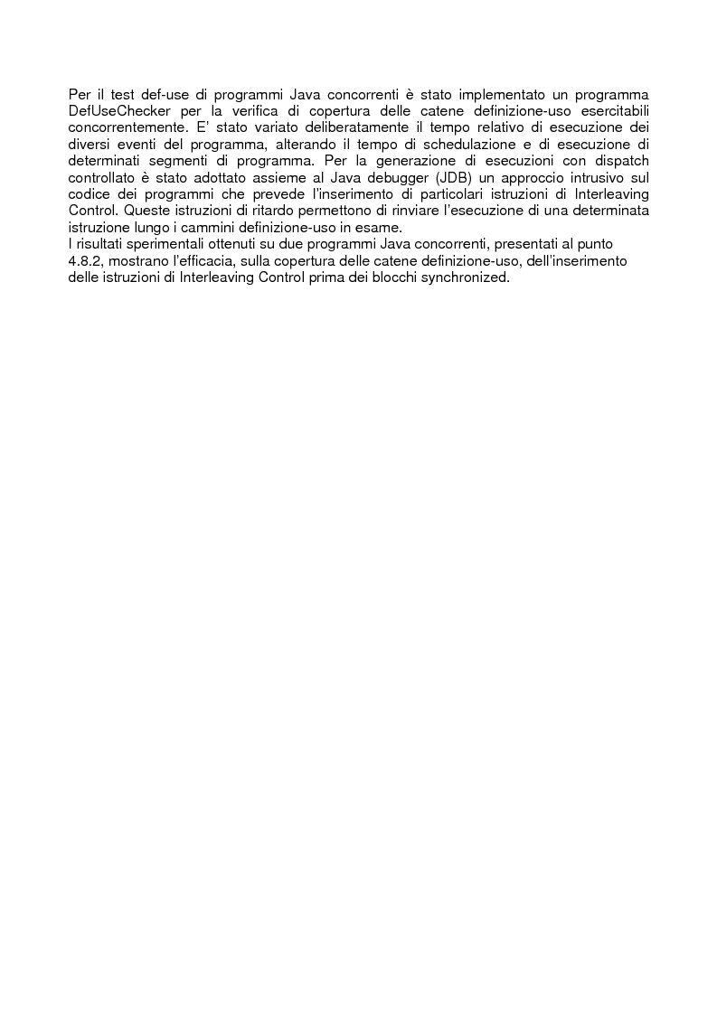 Anteprima della tesi: Test strutturale di programmi procedurali e orientati agli oggetti, sequenziali e concorrenti, Pagina 2