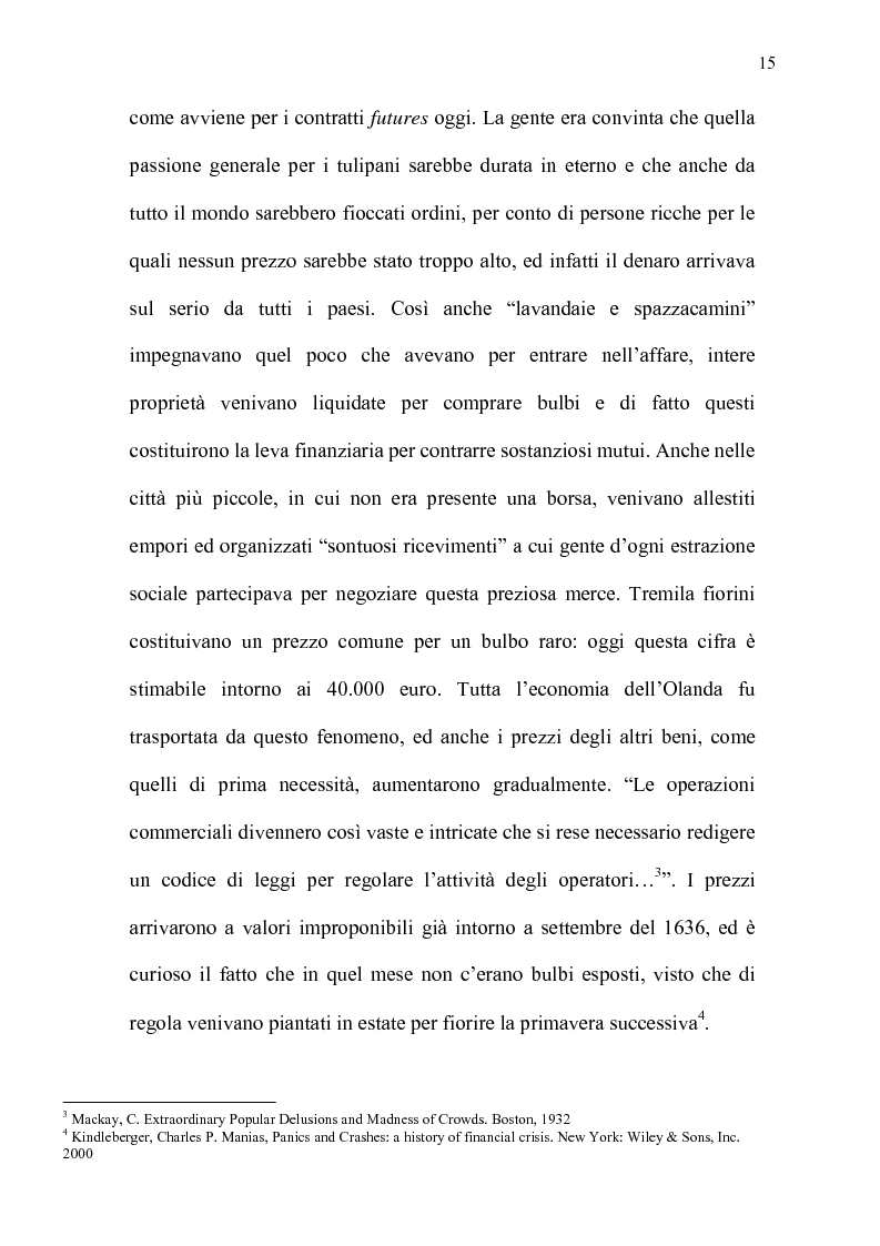Anteprima della tesi: Mercati efficienti e bolle speculative: cicli economici, finanza e psicologia, Pagina 10