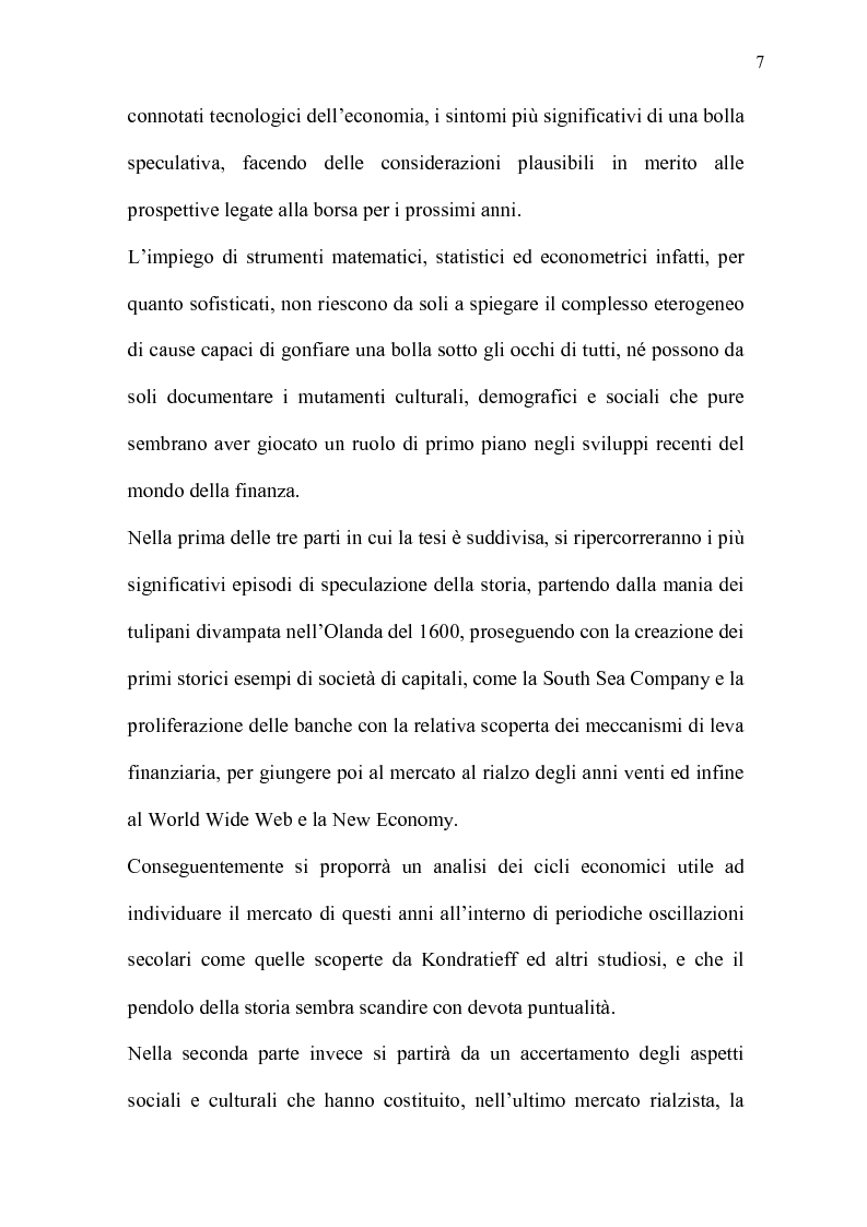 Anteprima della tesi: Mercati efficienti e bolle speculative: cicli economici, finanza e psicologia, Pagina 2