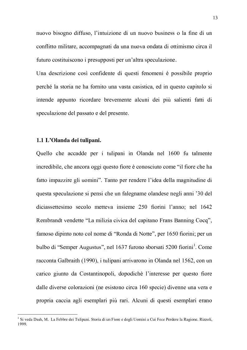 Anteprima della tesi: Mercati efficienti e bolle speculative: cicli economici, finanza e psicologia, Pagina 8