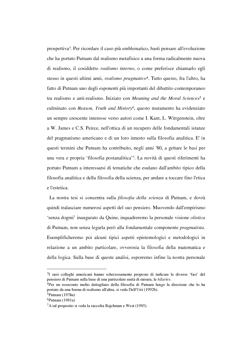 Anteprima della tesi: La filosofia della scienza di Hilary Putnam, Pagina 2
