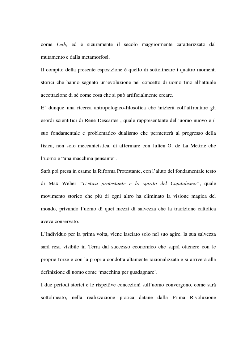 Anteprima della tesi: Alcuni aspetti della metamorfosi tecnologica dell'uomo, Pagina 2