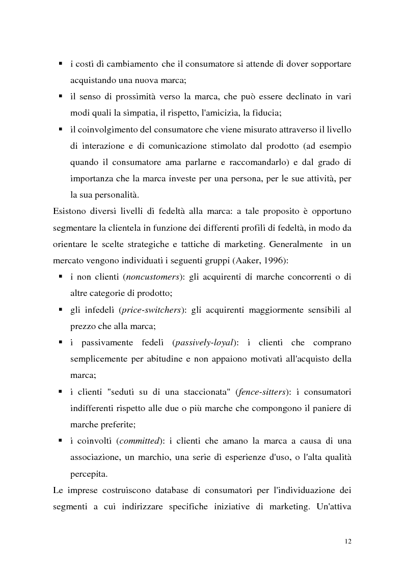 Anteprima della tesi: Le politiche di portafoglio prodotti dell'industria di marca. Il caso Buitoni, Pagina 12
