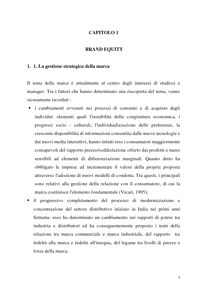 Anteprima della tesi: Le politiche di portafoglio prodotti dell'industria di marca. Il caso Buitoni, Pagina 4