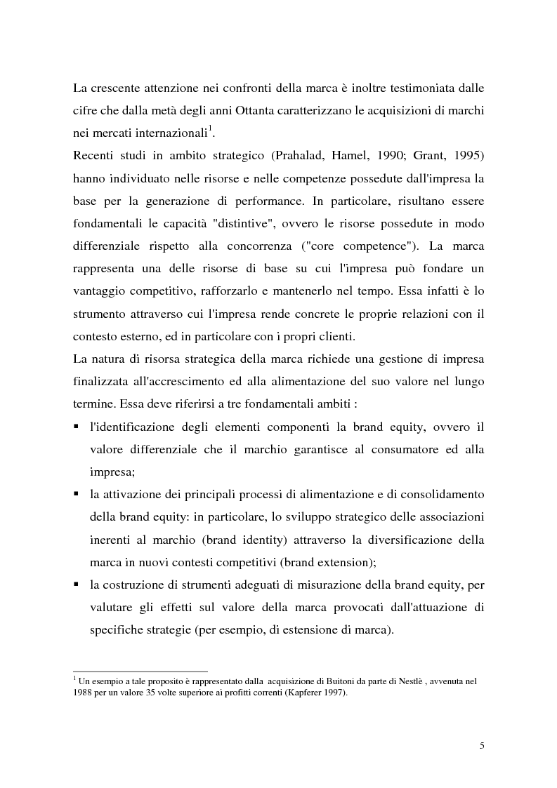 Anteprima della tesi: Le politiche di portafoglio prodotti dell'industria di marca. Il caso Buitoni, Pagina 5