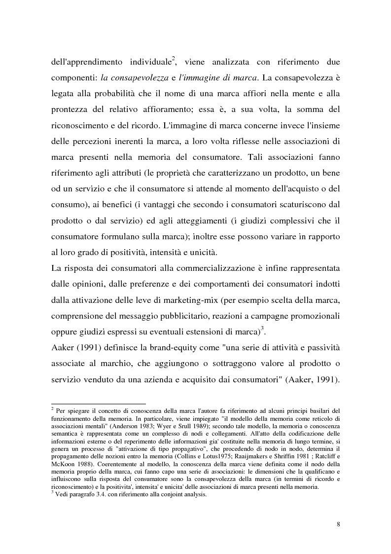 Anteprima della tesi: Le politiche di portafoglio prodotti dell'industria di marca. Il caso Buitoni, Pagina 8