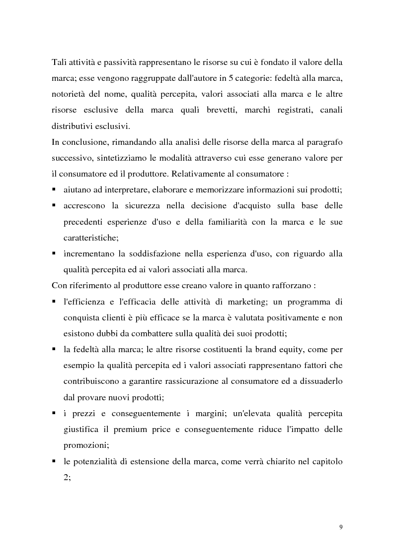 Anteprima della tesi: Le politiche di portafoglio prodotti dell'industria di marca. Il caso Buitoni, Pagina 9