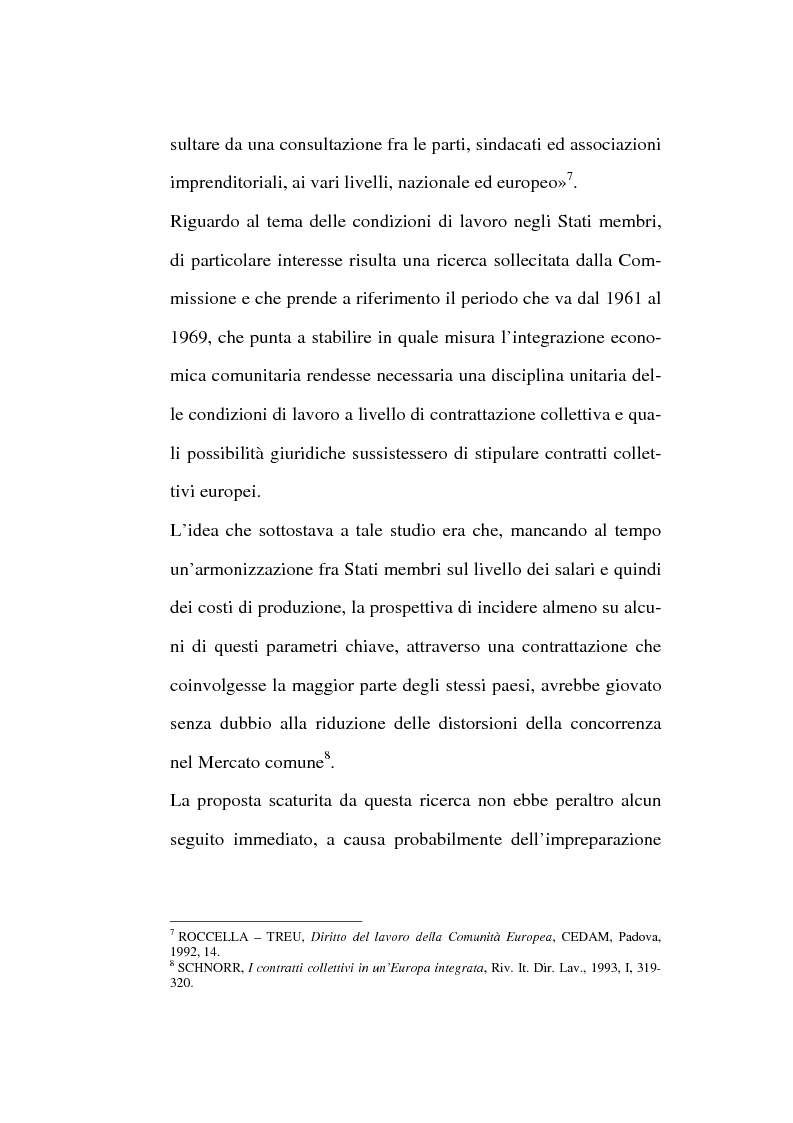 Anteprima della tesi: La contrattazione collettiva europea, Pagina 4
