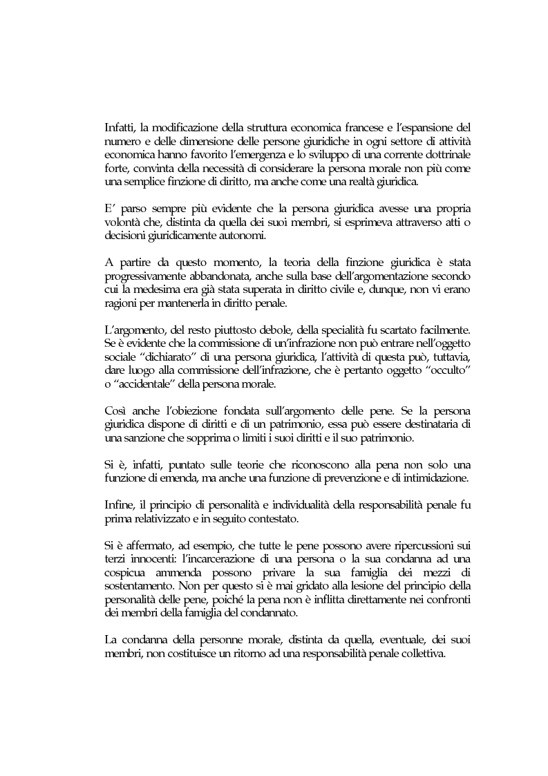 Anteprima della tesi: La responsabilità penale delle persone giuridiche nel Nuovo Codice penale francese, Pagina 3