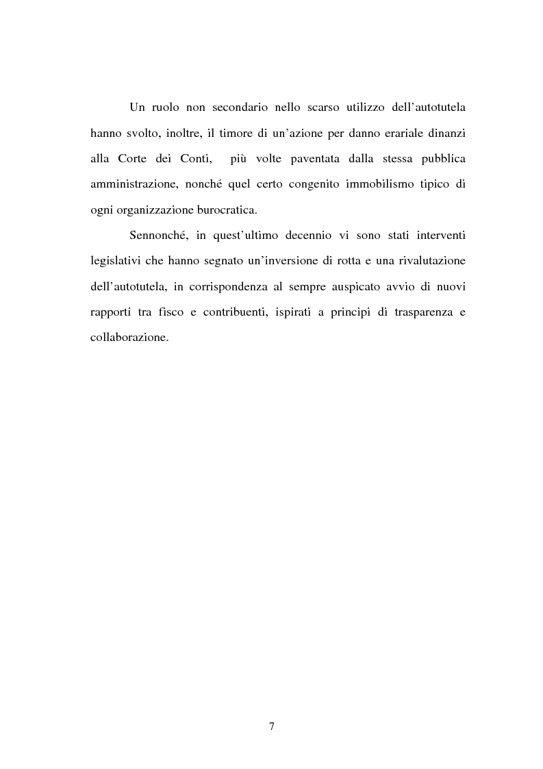 Anteprima della tesi: L'autotutela nell'ordinamento tributario, Pagina 2
