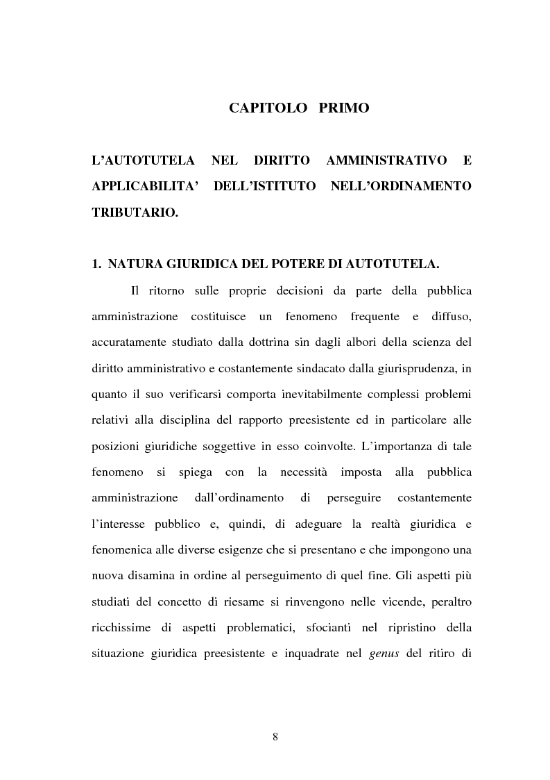 Anteprima della tesi: L'autotutela nell'ordinamento tributario, Pagina 3
