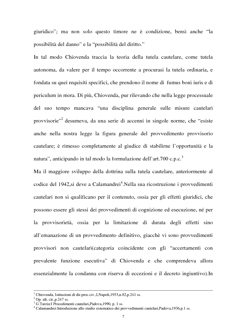 Anteprima della tesi: Provvedimento cautelare e decisione nel merito, Pagina 4