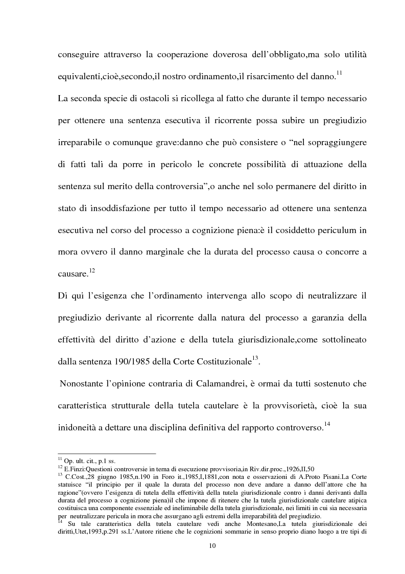 Anteprima della tesi: Provvedimento cautelare e decisione nel merito, Pagina 7