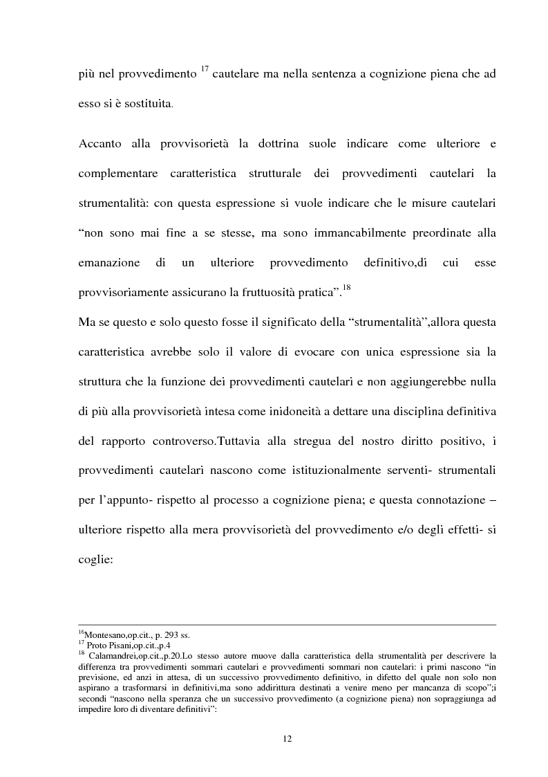 Anteprima della tesi: Provvedimento cautelare e decisione nel merito, Pagina 9