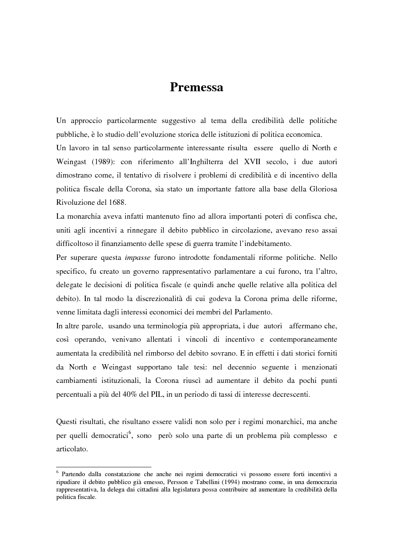 Anteprima della tesi: Il problema della credibilità delle politiche pubbliche, Pagina 12