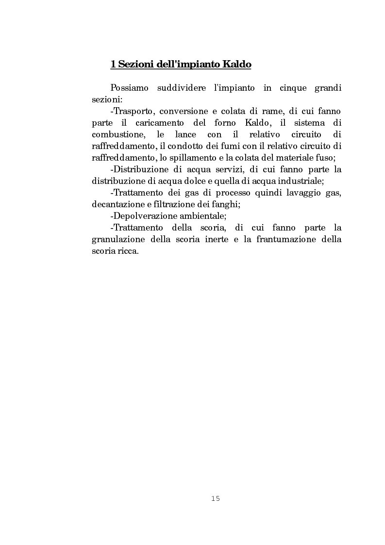 Anteprima della tesi: Il forno Kaldo: processi, macchine e impianti dello stabilimento Eni Risorse S.p.A. di Porto Marghera - Venezia, Pagina 9