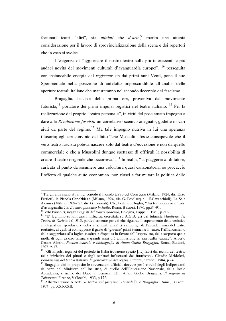 Anteprima della tesi: L'Accademia Nazionale e altre aperture teatrali in Italia nel secondo decennio del fascismo, Pagina 10