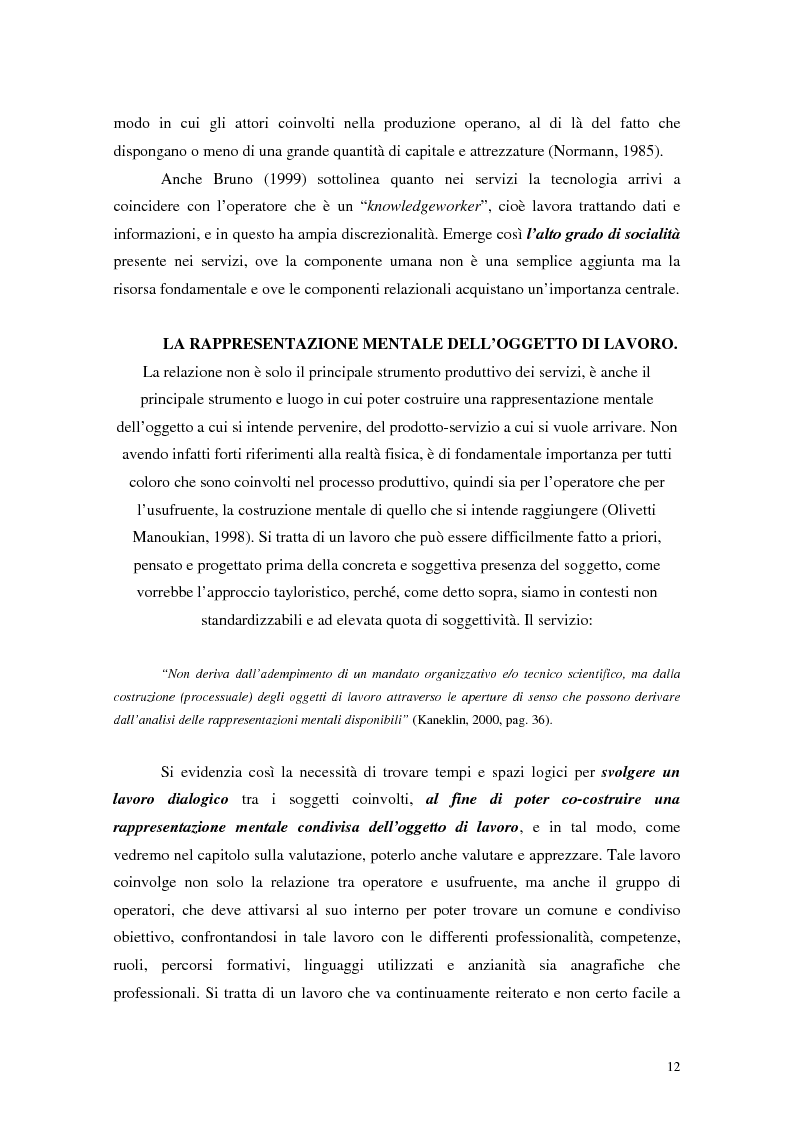 Anteprima della tesi: Migliorare la qualità nei servizi ospedalieri. Una ricerca di psicologia applicata, Pagina 12