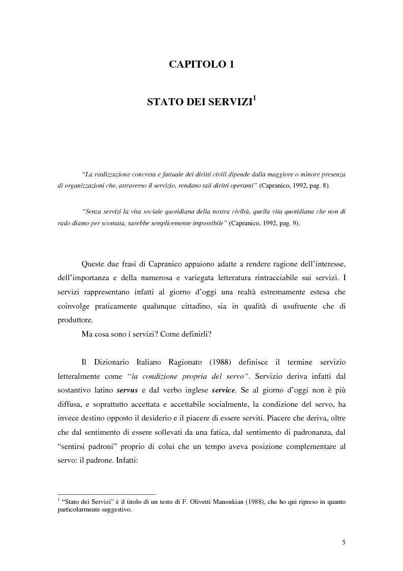 Anteprima della tesi: Migliorare la qualità nei servizi ospedalieri. Una ricerca di psicologia applicata, Pagina 5