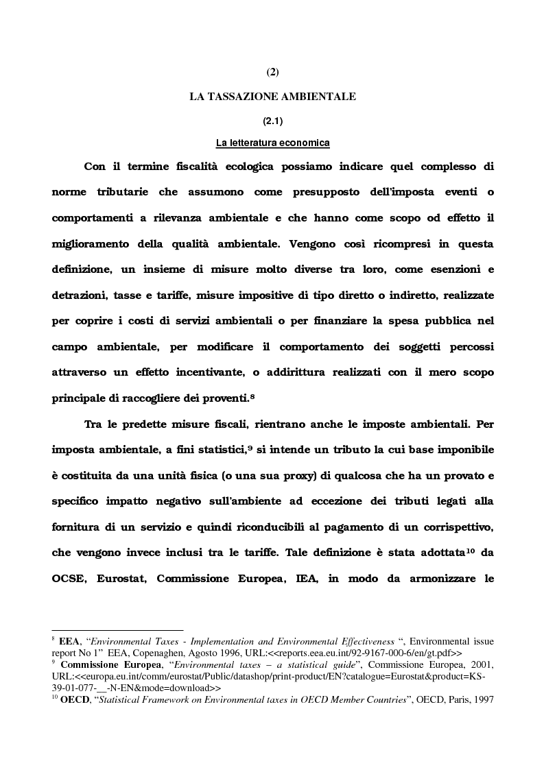 Anteprima della tesi: La tassazione ambientale regionale, Pagina 9