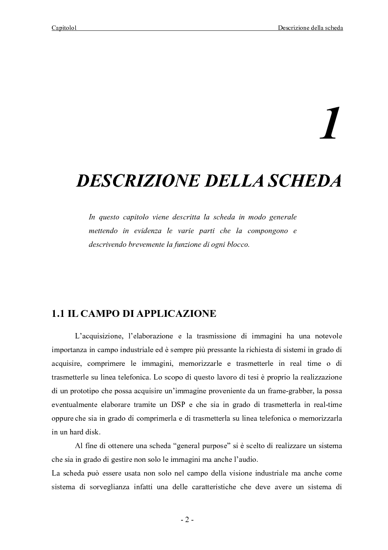 Anteprima della tesi: Scheda di acquisizione segnale video con DSP floating Point, Pagina 2