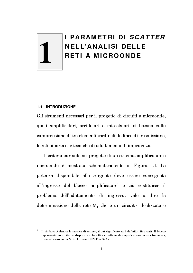 Anteprima della tesi: Un approccio CAD alla progettazione di sistemi amplificatori a microonde a basso rumore a stato solido nelle bande X, K, Pagina 14