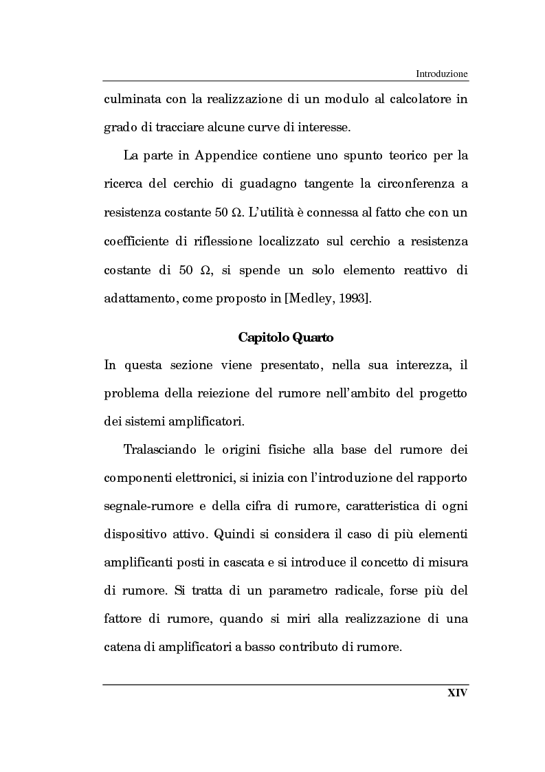 Anteprima della tesi: Un approccio CAD alla progettazione di sistemi amplificatori a microonde a basso rumore a stato solido nelle bande X, K, Pagina 9