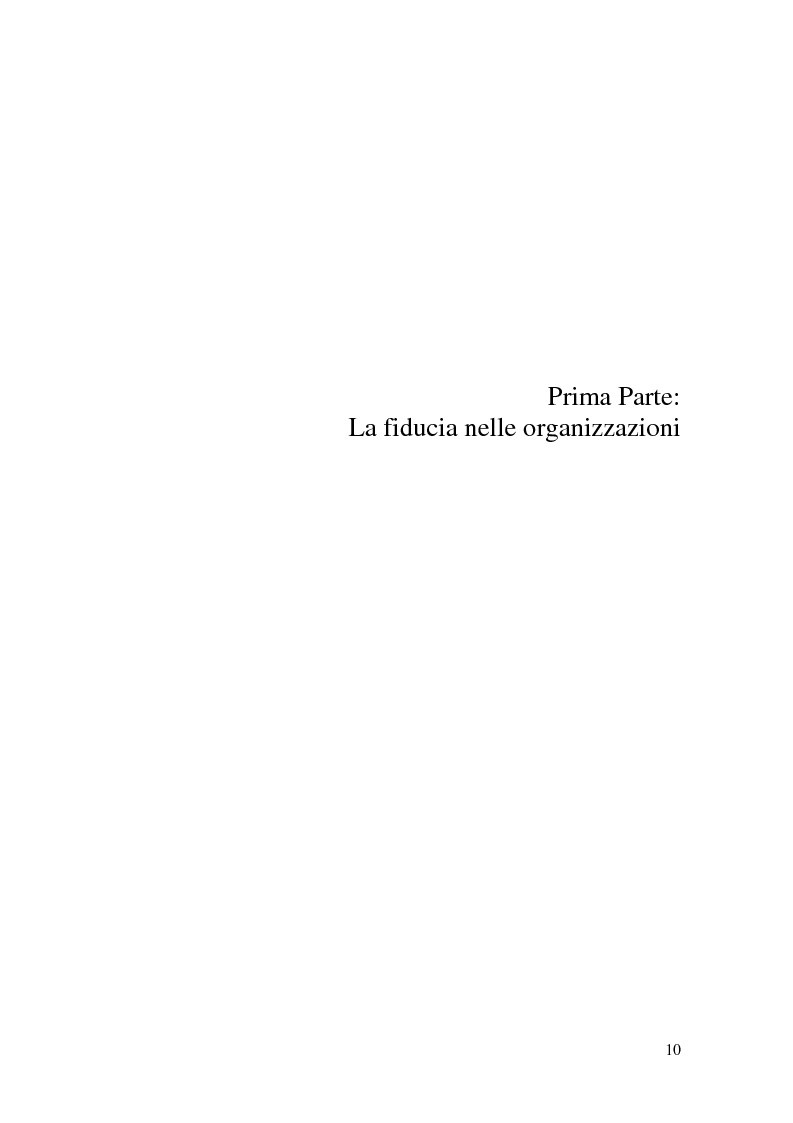 Anteprima della tesi: Le relazioni di fiducia nella gestione della conoscenza nelle organizzazioni, Pagina 4