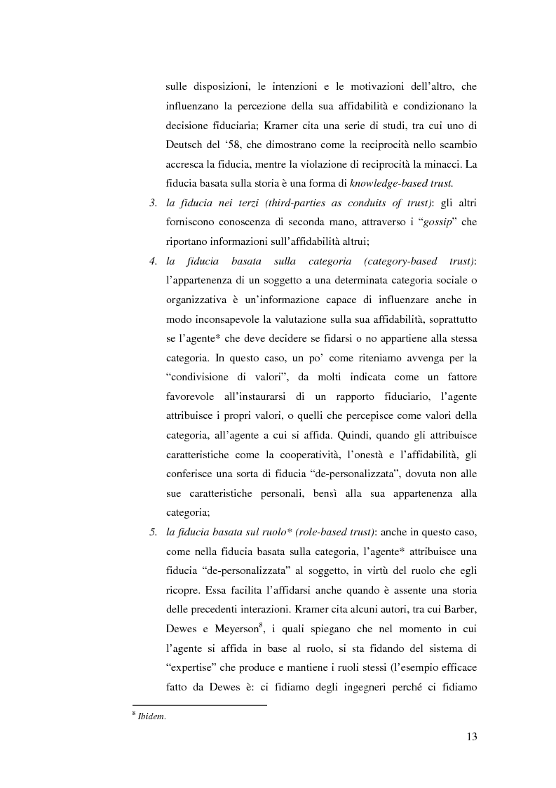 Anteprima della tesi: Le relazioni di fiducia nella gestione della conoscenza nelle organizzazioni, Pagina 7