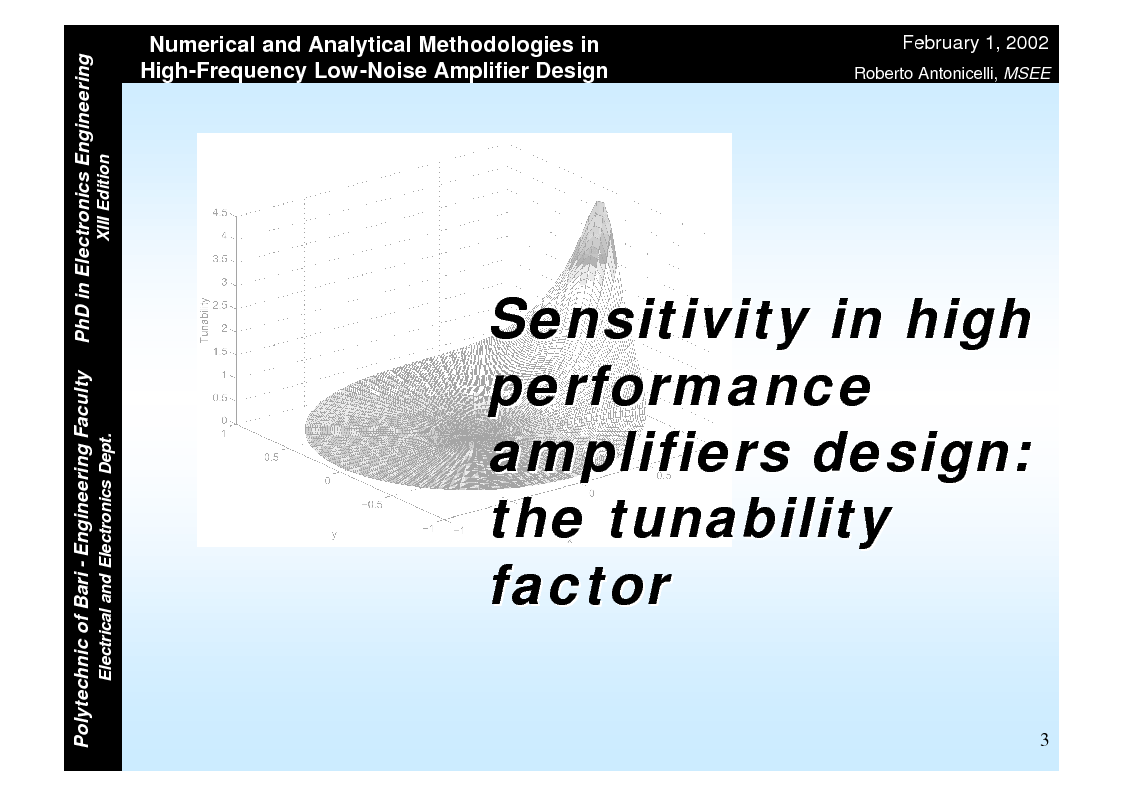 Anteprima della tesi: Numerical and Analytical Methodologies in High-Frequency Low-Noise Amplifier Design, Pagina 3