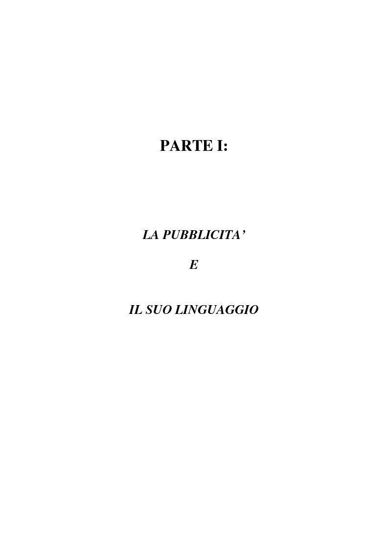 Anteprima della tesi: L'evoluzione del linguaggio pubblicitario della Barilla (dal 1910 al 2001), Pagina 11